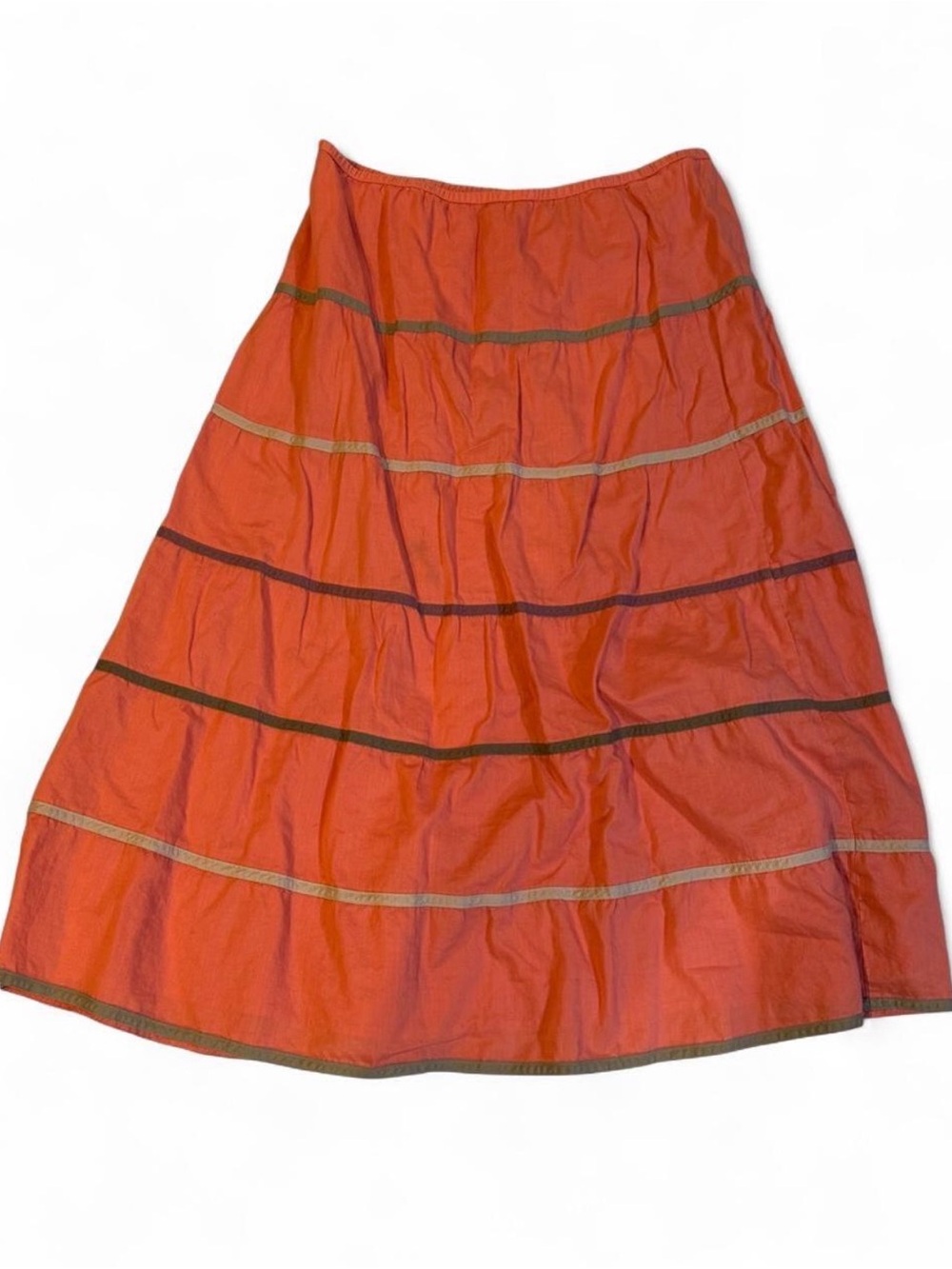 Vintage Talbots Women’s Tiered Coral Midi Skirt